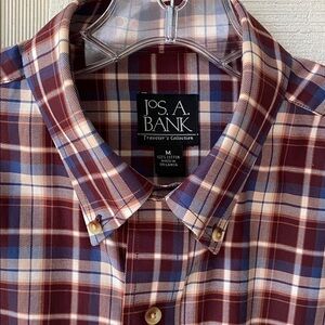 Jos. A Bank Traveler’s Collection Plaid Shirt Button Down Long Sleeve